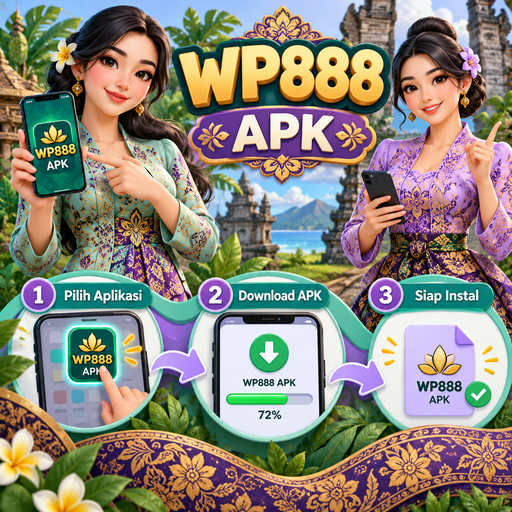 Ilustrasi panduan instalasi WP888 di Android